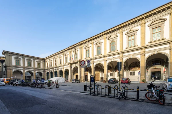 Флоренція Італія Січень 2022 Зовнішній Фасад Лікарні Санта Марія Нуова — стокове фото