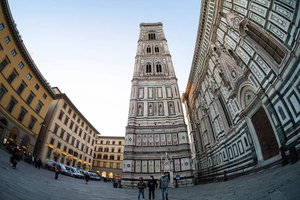 Firenze Olaszország Január 2022 Fisheye Kilátás Nyílik Katedrális Santa Maria — Stock Fotó