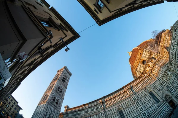 Florens Italien Januari 2022 Fisheye Utsikt Över Katedralen Santa Maria — Stockfoto
