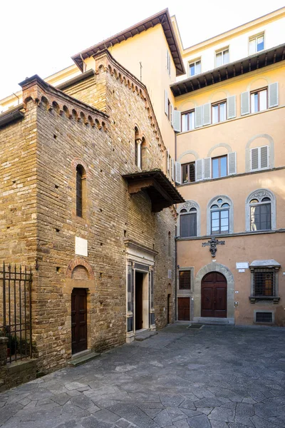 Florenz Italien Januar 2022 Außenansicht Der Kirche Santi Apostoli Stadtzentrum — Stockfoto