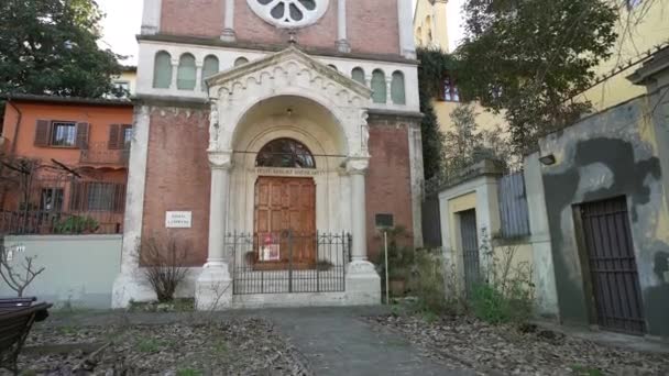 Florence Italy January 2022 Exterior View Swiss Reformed Church City — Stock Video