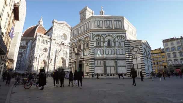 Florencia Italia Enero 2022 Vista Exterior Catedral Santa Maria Del — Vídeos de Stock