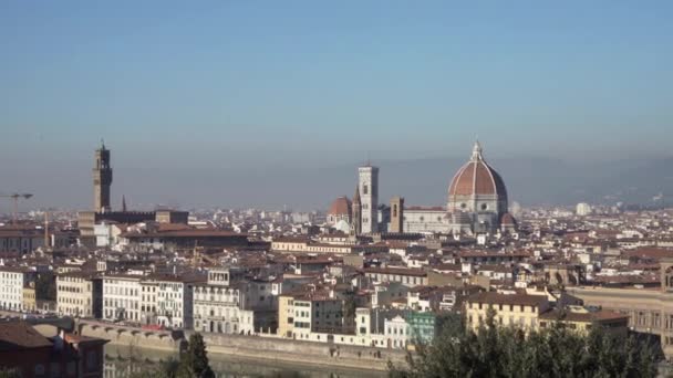 Флоренция Италия Январь 2022 Панорамный Вид Город Холмов — стоковое видео