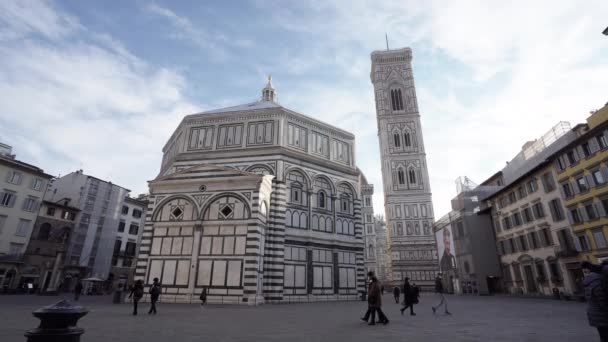 Florencja Włochy Styczeń 2022 Widok Timelapse Katedry Santa Maria Del — Wideo stockowe