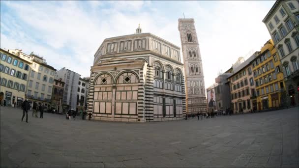 Florencie Itálie Leden 2022 Timelapse Pohled Katedrálu Santa Maria Del — Stock video