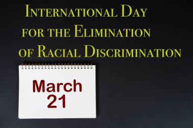 Uluslararası Irksal Ayrımcılık Günü 'nü 21 Mart' ta kutlayan konsept.