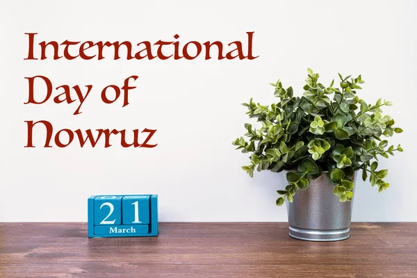 Concept Célébrant Journée Internationale Nowruz Mars — Photo