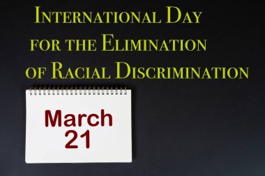 Uluslararası Irksal Ayrımcılık Günü 'nü 21 Mart' ta kutlayan konsept.