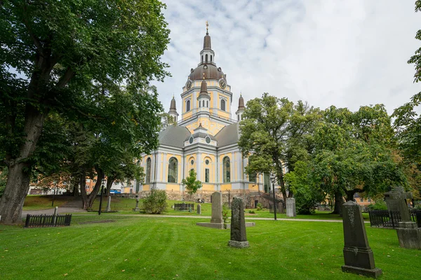 Sztokholm Szwecja 2019 Września Panoramiczny Widok Kościół Katarina Park Cmentarny — Zdjęcie stockowe