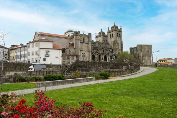 Porto Portugalsko Březen 2022 Pohled Porto Katedrálu Působivé Století Náboženské — Stock fotografie