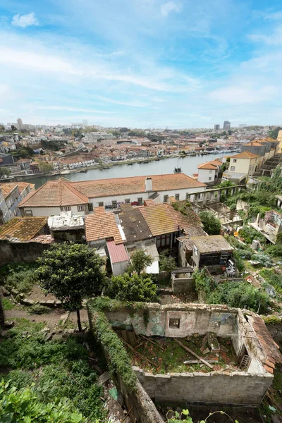 Porto Portugal Março 2022 Vista Panorâmica Dos Telhados Das Casas — Fotografia de Stock