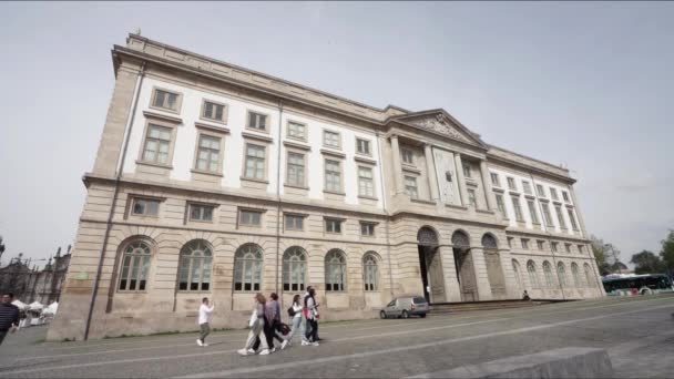 Porto Portugal März 2022 Das Universitätsgebäude Der Innenstadt — Stockvideo
