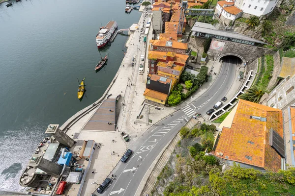 Oporto Portugal Marzo 2022 Vista Panorámica Ojo Pez Del Río —  Fotos de Stock