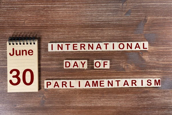 Firandet Den Internationella Dagen För Parlamentarism Den Juni — Stockfoto