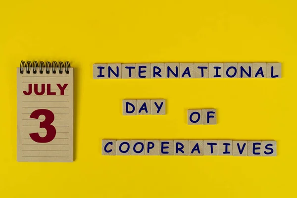 Celebration International Day Cooperatives July — Stockfoto