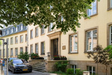 Lüksemburg, Mayıs 2022 Maliye Bakanlığı 'nın şehir merkezindeki dış görünüşü.