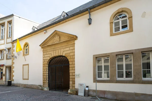 Luxembourg May 2022 Exterior View Building Archdiocese Catholic Church City — Stock Photo, Image