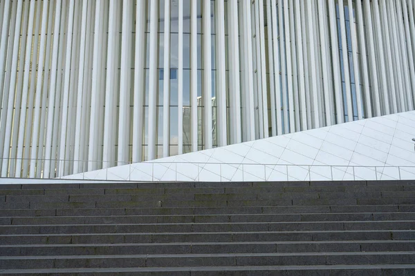Luxemburg Stadt Mai 2022 Detailansicht Des Gebäudes Der Philharmonie Luxemburg — Stockfoto