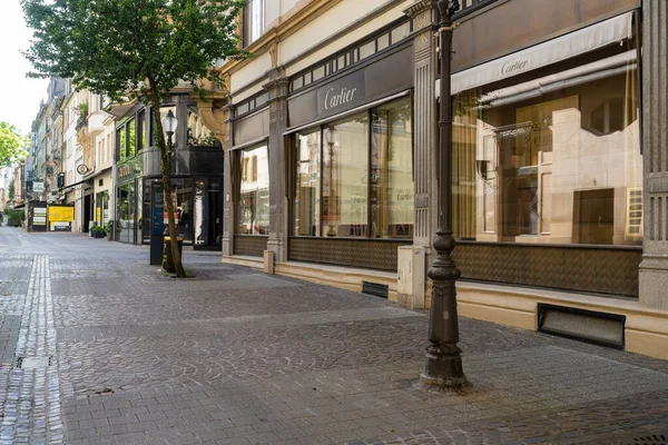 Luxemburg Mei 2022 Het Uithangbord Van Merkwinkel Cartier Het Centrum — Stockfoto