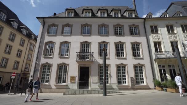 Cidade Luxemburgo Maio 2022 Vista Câmara Dos Deputados Edifício Parlamento — Vídeo de Stock