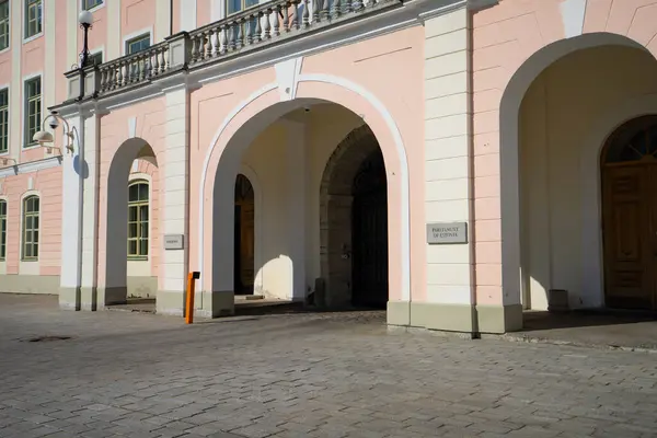 Tallinn Estonsko Července 2022 Panoramatický Pohled Estonský Parlament Při Stavbě — Stock fotografie