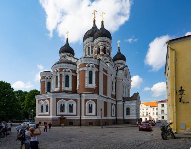 Tallinn, Estonia. July 2022.  exterior view of the Alexander Nevsky Cathedral in the old town