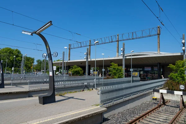 Tallinn Estonia July 2022 View Train Platforms Railway Station City — Foto Stock