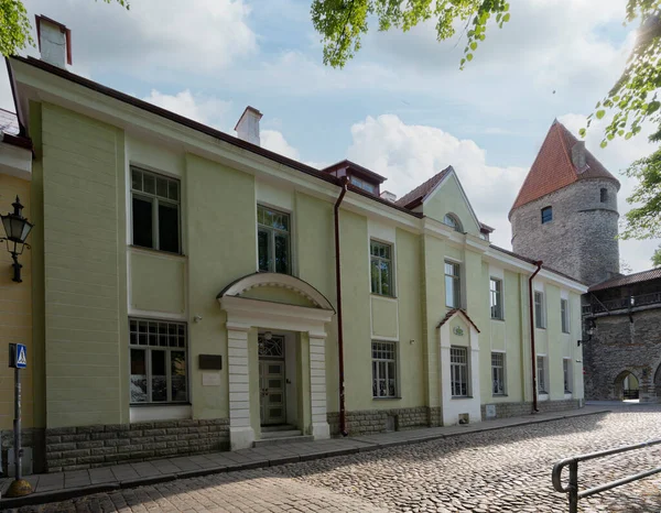 Tallinn Estonia July 2022 View Gustav Adolfi Gymnasium Building City — Stock Photo, Image