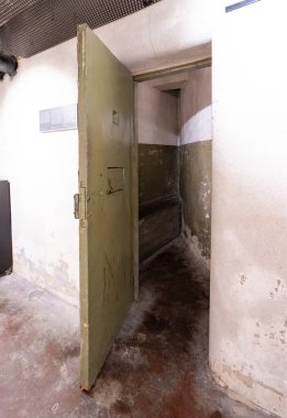 Tallinn, Estonia. July 2022.   Interior view of the KGB Prison Cells museum in the city center