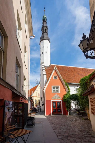 Tallinn Estonie Juillet 2022 Voir Clocher Église Saint Esprit Entre — Photo