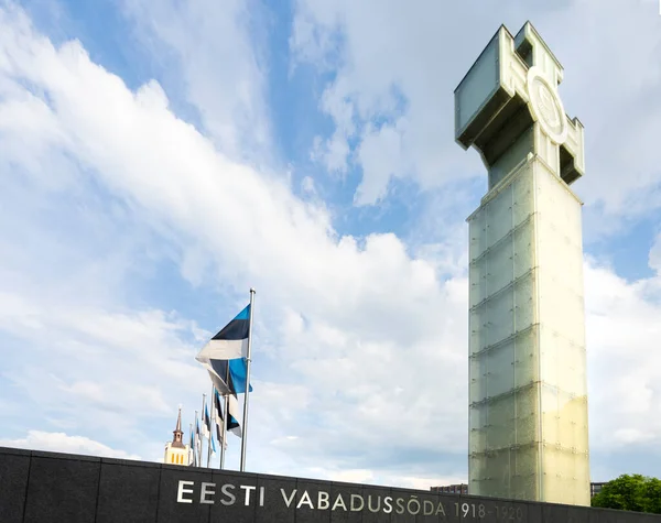 Tallinn Estonia July 2022 View Victory Column Independence Estonia City — Fotografia de Stock