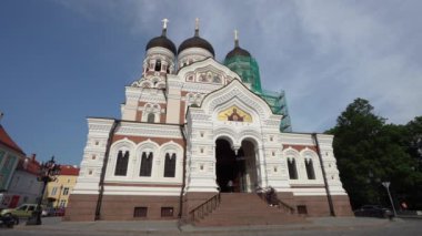 Tallinn, Estonia. July 2022. External view of the Aleksandr Nevskij cathedral in the city center