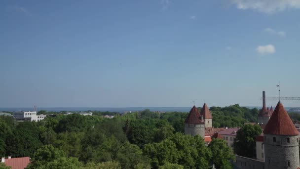 Tallinn Estonia Luglio 2022 Vista Della Città Dalla Terrazza Panoramica — Video Stock