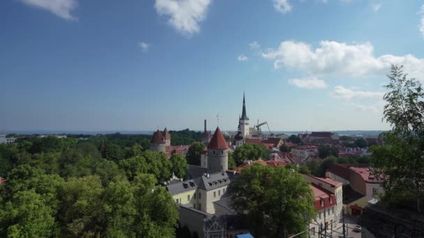 Tallinn Estonia July 2022 View City Kohtuotsa Viewing Platform — Stockvideo