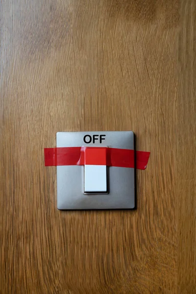 Switch Stuck Red Tape Position — Stockfoto
