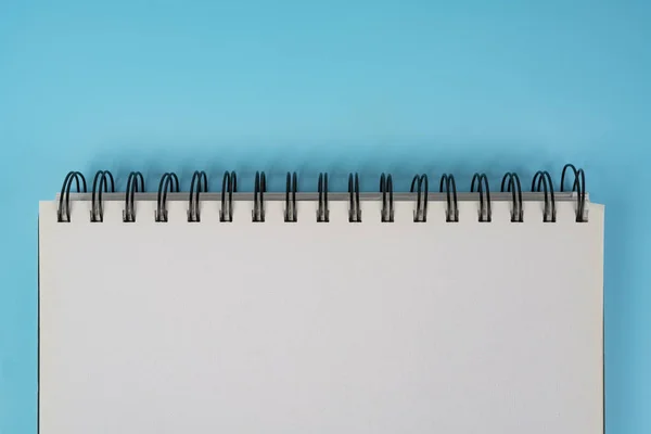 Cuaderno Con Una Espiral Hojas Blanco — Foto de Stock
