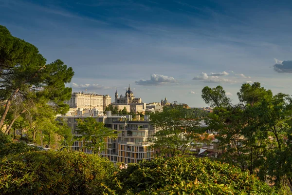 Madrid Španělsko Září 2022 Panoramatický Výhled Město Madrid Parku Cuartel — Stock fotografie