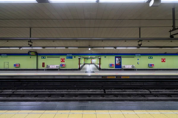 Madrid Spanien September 2022 Innenansicht Einer Verlassenen Metrostation Stadtzentrum — Stockfoto