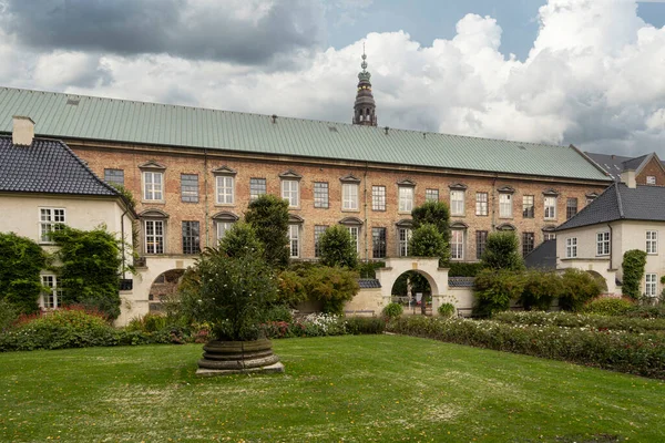 Kopenhaga Dania Październik 2022 Widok Panoramiczny Ogród Biblioteki Królewskiej Ibn — Zdjęcie stockowe
