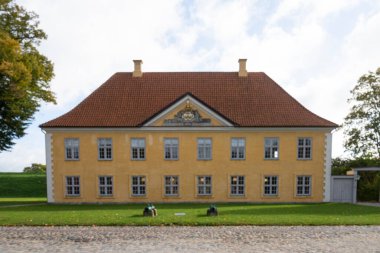 Kopenhag, Danimarka. Ekim 2022 Kastellet 'in panoramik manzarası, surları ve düzenli olarak konserler ve etkinlikler düzenleyen bir müzesi olan 1600 yıldızlı bir kale..