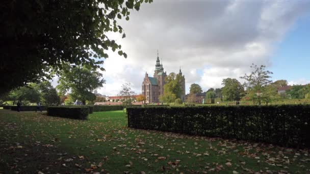 Copenhague Dinamarca Octubre 2022 Vista Del Castillo Rosenborg Palacio Renacentista — Vídeo de stock