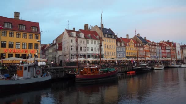 Copenaghen Danimarca Ottobre 2022 Case Colorate Del Xvii Xviii Secolo — Video Stock