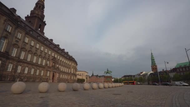 Copenhaga Dinamarca Outubro 2022 Vista Fachada Palácio Christiansborg Centro Cidade — Vídeo de Stock