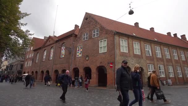 Kopenhagen Denemarken Oktober 2022 Uitzicht Typische Huizen Het Centrum Van — Stockvideo