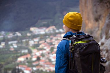 Man is travelling in the Mediterranean area.