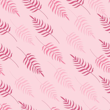 Kusursuz yapraklı vektör deseni. Boho tarzında saksı bitkileri ve toprak çiçekleri. Posterler, kapaklar, kartpostallar, giysilerdeki baskılar, afişler, haritalar, kırsal tarzda en az botanik tekstil dekoru için.