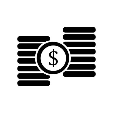 Dolar takdir ikonu. Para sembolü. Fiyatlar yükseliyor. İş değeri satış ikonu. Nakit maaşlarda artış. Yatırım artışı vektör illüstrasyonu