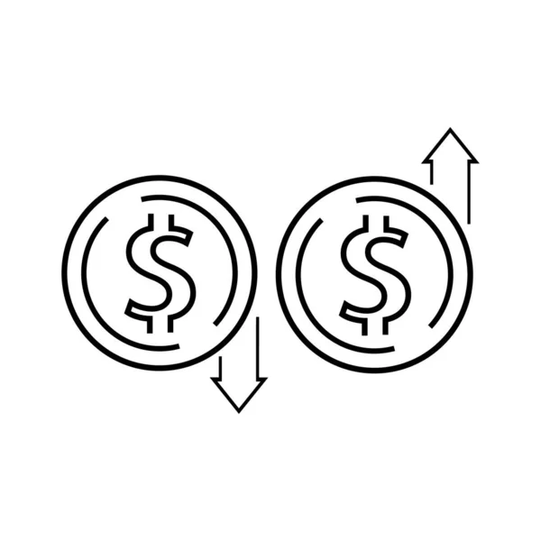 Dinero Moneda Negocio Moneda Paquete Símbolo Plantilla Para Gráfico Diseño — Vector de stock