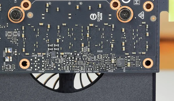 Detail Detailu Profesionální Grafické Karty Vysoce Výkonná Grafická Karta Pro — Stock fotografie