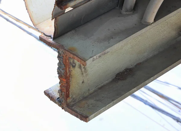Beam Oder Metallschneider Stahlschneiden Acetylenbrenner Auf Der Baustelle — Stockfoto